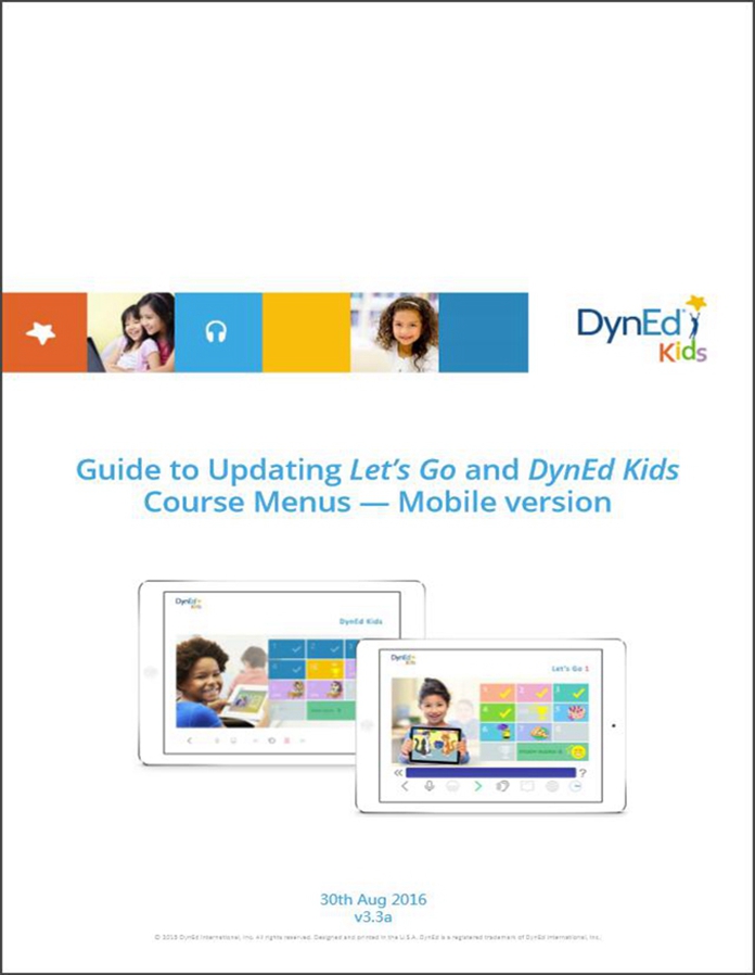 DynEd Kids Menu Upgrade Guide Mobile-EN截图